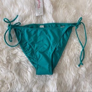 Triumph Teal Tie String Bikini Bottoms NWT